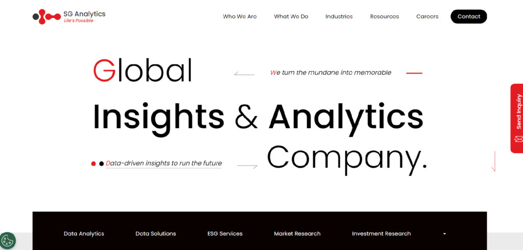 SG Analytics Homepage